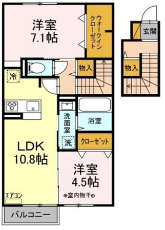 ペアージュⅡの物件間取画像